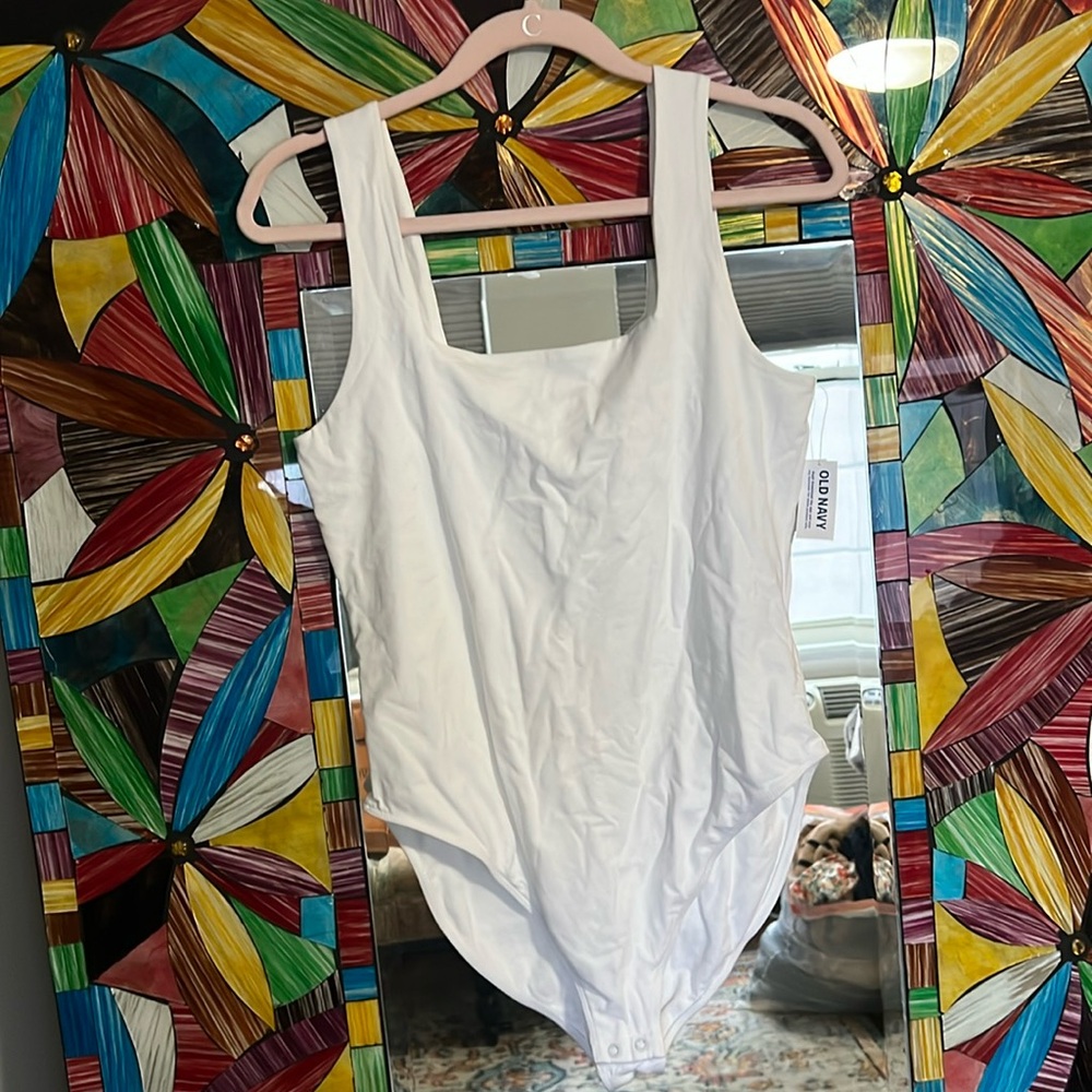 White Tank Bodysuit - NWT ✨